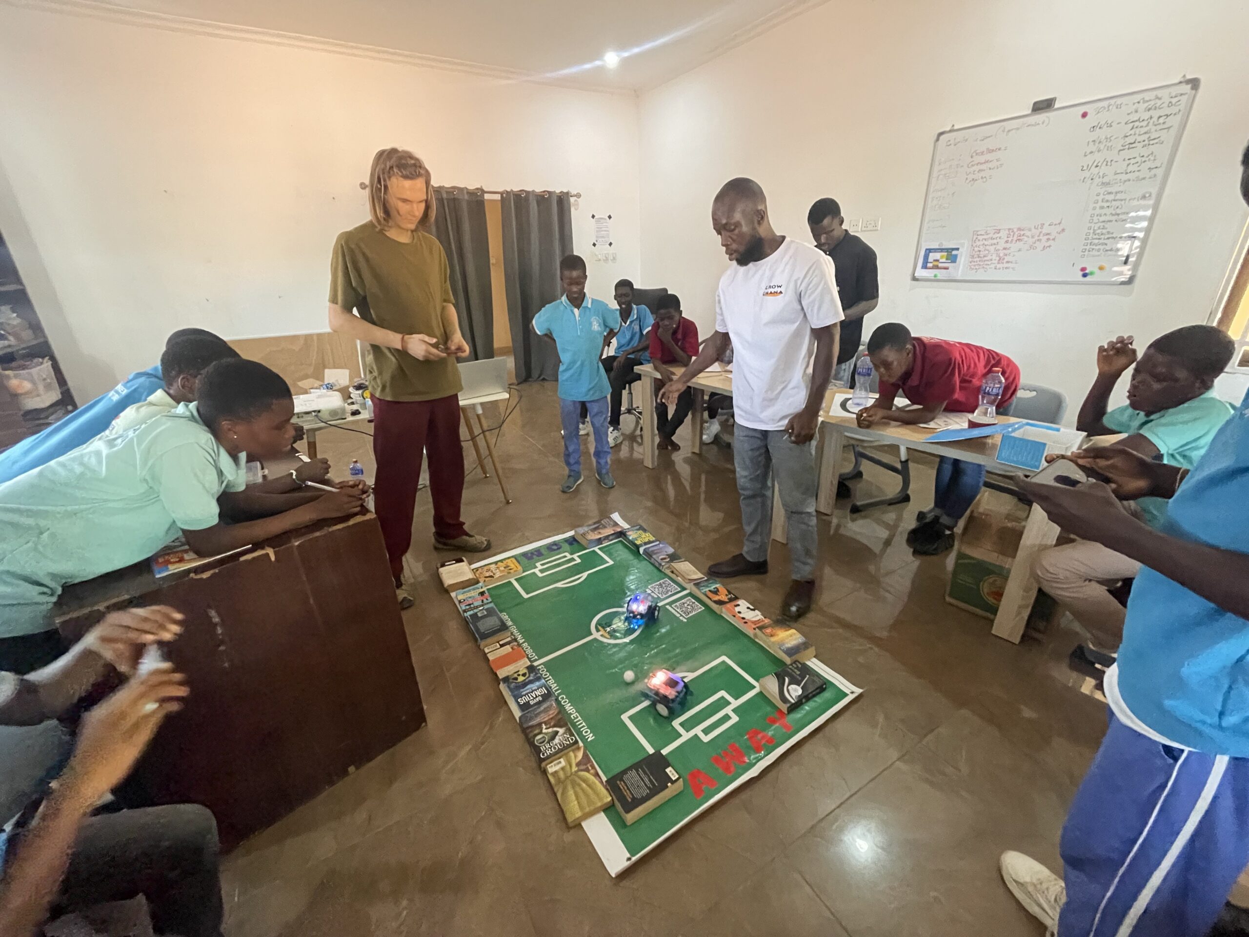 Students learning to code
